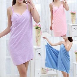 Women's Sleepwear Fashion Wearable Bath Microfiber Towel Robe Fast Dry Women Bathrobe Soft Spa Wrap Dress