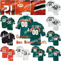 American College Football Wear Miami Hurricanes Football Jersey 9 Gerald Willis III 26 Sean Taylor 20 Reed 87 Reginald Wayne 97 Jonathan Garvin NCAA College Men Women