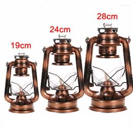 Tischlampen 19/25/28 cm Eisen Antik Bronze Öl Kerosin Lampe Tragbare Laterne Retro Outdoor Camping Vintage Lichter Hause Chrismas Dekor