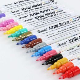 12/18 Colours 0.7mm Acrylic Paint Marker pen Art Pen for Ceramic Rock Glass Porcelain Mug Wood Fabric Canvas Painting