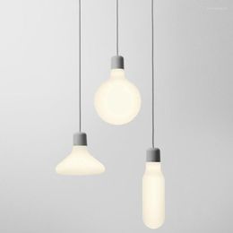 Pendant Lamps LukLoy Modern Minimalist Milk White Light Lamp For Bar Cafe Living Room Loft Lighting Fixture