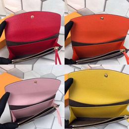 Whole classic long wallet for women multicolor leather coin purse lady coin purse card holder package box ladies zipper wallet296Z