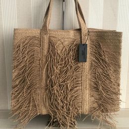 Borse portaoggetti Borsa a tracolla in nappa di grande capacità Borsa da donna in tessuto fatto a mano Grande borsa da donna in paglia da spiaggia della Boemia