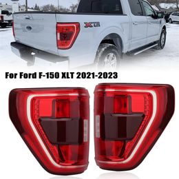 Car Tail Light For Ford F150 XLT 2021 2022 2023 With Blind Spot Rear Brake Lamp Turn Signal Light