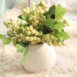 Decorative Flowers Artificial Berry Plant Simulation Fruit Flower Wedding Bouquet Home Party Decoration Garden Arrangement DIY