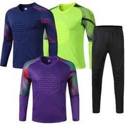 Soccer Jerseys Men Football Jerseys Goalkeeper Shirts Long Sleeve Pant Goalkeeper Uniforms Training Suit Protection Kits Pants Clothing