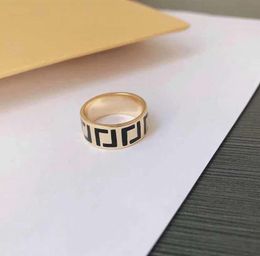 Fashion letter ring bague for Woman Simple Personality Party wedding lovers gift engagement rings jewelry246H