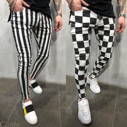 Men's Pants Male Plaid Men's Long Casual Sport Slim Fit Trousers Running Jogging For Men 2023 Sweatpants Overalls