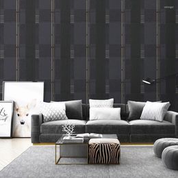 Wallpapers High-end Modern Simple Striped Wallpaper Bedroom Living Room Study Television Background Wall Paper 3d Papel De Parede