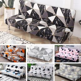 Chair Covers Printed Sofa Bed Cover Stretch Couch Without Armrest Folding Seat For Washable Removable Living Room