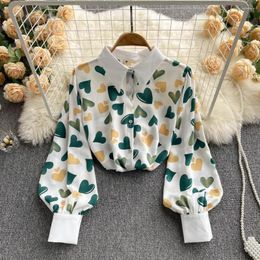 Women's Blouses Shirts Spring Autumn 2023 Women's Wear Versatile Luxury Designer Elegant Top Print Long Sleeve Chiffon Shirt Fashion