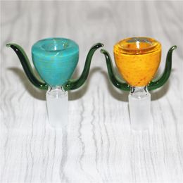 14mm flower shape hookah glass bowl male joint tobacco hand bowl piece smoking accessories For Bong Water Pipe oil rig