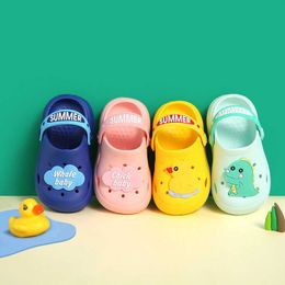 Slipper Kids Mules Clogs Summer Boys Girls Sandals Soft Flat Heel Cartoon Non-Slip Beach Slippers Children Garden Shoes T230302