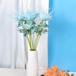 Fiori decorativi Epiphyllum artificiale Singola fiamma Fiore di plastica Disposizione di nozze Decorazione della casa Ornamento Falso