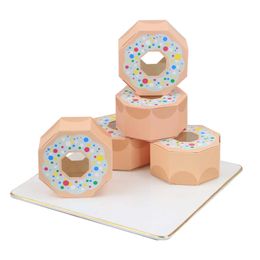 New Candy Wedding Companion Candy Box Packaging Chocolate Donuts Polygonal Biscuit Carton A368