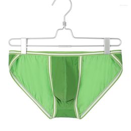 Underpants Comfortable Male Underwear Youth Sexy Underpanties U-convex Large Size Sports Low-waist High-fork Briefs Ice Silk