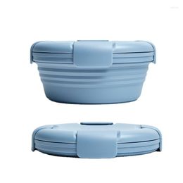 Dinnerware Sets Silicone Folding Lunch Box Travel Bowl Portable Retractable Instant Noodles Crisper Outdoor Picnic