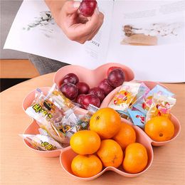 Flatware Sets Home Creative Heart Shaped Fruit Platter Snack Plates Divided Candy Dessert Plate Kitchen Tool