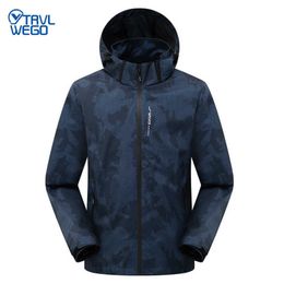 Outdoor Jackets Hoodies TRVLWEGO Camping Hiking Jacket Men Autumn Outdoor Sports Coats Climbing Trekking Windbreaker Travel Waterproof Skating Female 0104