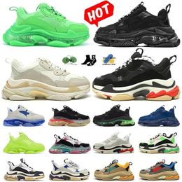 Designer Shoes triple S Sneakers Pratform Mens Women Black White Beige Teal Blue Plate-forme Oversized Athletic Shoe Luxury Trainer Fashion Outdoor Jogging Walking