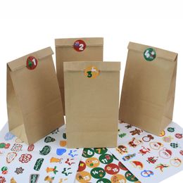 Customizable Food Safe Biodegradable Recycled Kraft Paper Bag For Sandwich Bread Packing Bags With DIY Sticker Seal A369