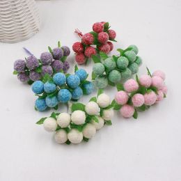 Decorative Flowers Bouquet PE Foam Bayberry Ball For DIY Wreaths Wedding Event Decoration Home Garden Supplies Colorful