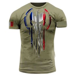 Men's T-Shirts 2022 Summer ARMY-VETERAN T Shirt Men's French Soldier Field Top 3D Print T Shirt Veterans Camouflage Commando Loose Camisetas T230103