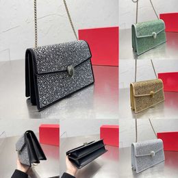 Evening Bags Designer Bags Leather Handbag Rhinestones Women Shoulder Bbag Underarm Crossbody Purses Fashion Square Luxurys Handbags Designers Tote