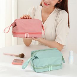 Cosmetic Bags Business Travel Women Comestic Bag Double Layer Toiletry Organizer Zippers Storage