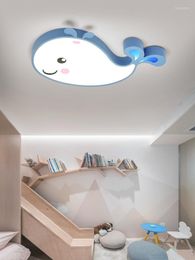 Ceiling Lights Modern Simple Fashion Boy And Girl Bedroom Creative Cartoon Whale Study Room Led Lamp