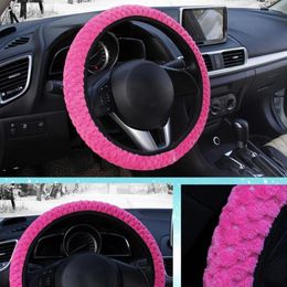 Steering Wheel Covers Universal Auto Cover Winter Anti-Slip Soft Plush Car Protected Holder Accessories