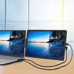 Tragbarer 14,1-Zoll-Monitor mit erweitertem Bildschirm, FHD 1920 x 1080, 16/9, 220 CD, einfach zu bedienen – kompatibel mit Mobiltelefonen