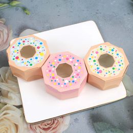 Disposable Cake Bakery Shop Packaging Single Pastry Macaron Mochi Mini Donuts Packaging Box With Clear Window A368