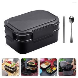 Dinnerware Sets Stainless Steel Thermal Insulated Box Bento Lunch Compartment Containers Metal Snack Stackable Container For Work School