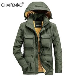 Outdoor Jackets Hoodies Men 2022 Winter New Windproof Hooded Warm Fleece Jacket Men Multi-Pocket Tactical Coat Men Outdoor Camping Fishing Casual Jacket 0104