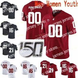 American College Football Wear Thr NCAA College Jerseys Washington State Cougars 8 Jay Wilkerson 88 Rodrick Fisher 9 Renard Bell 92 Will Rodgers III Custom Football