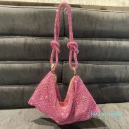 2023 neue Mode Luxus Designer Mode Abendtaschen Frauen Handtaschen Schulter für Damen Hobo Diamant glänzender Griff glänzende Strass Abendkupplungstasche