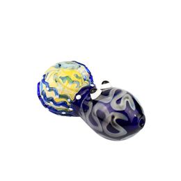 Blue Octopus Shaped Glass Hand Pipe - Mini Portable Smoking Accessory, Unique Design