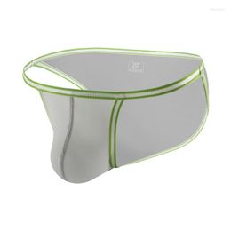 Underpants Sexy Mens Underwear Briefs Bikini Homme Transparent Ice Silk Panties Man Breathable Low Waist Pouch Cueca Masculina