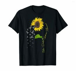Men's T Shirts Ehlers Danlos Syndrome Awareness Ribbon Sunflower Gift T-Shirt