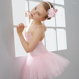 Stage Wear 3-13Y Girls Ballet Dance Dress Pink/White Swan Lake Costume Clothes Children Ballerina Sweet Dancewear For