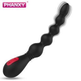 Beauty Items PHANXY 9 Speed Anal Beads Vibrator G Spot Vagina Clitoris Stimulator Men Vibrating Butt Plug Adult sexy Toys Male Female Massager