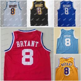 2003 Retro 8 Basketball Jersey Yellow Purple Red Men Stitched Mesh Breathable Wear Mens #8 Jerseys 1996 1997