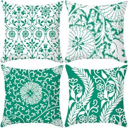 Pillow Green Small Daisy Peach Skin Living Room Sofa Pillowcase Bedside Cover