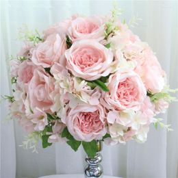 Decorative Flowers 25/35/40cm Flower Balls Customizable Rose Peony Wedding Banquet Decoration Desktop Decor Background Pography