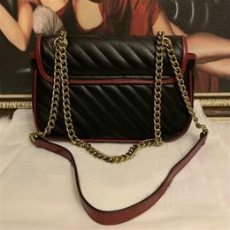 Fashion Women stripe Shoulder Bags Classic Gold Chain 26cm Bag Heart Style Women Bag Handbag Tote Bags Messenger Handbags322t