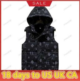 2022 New Men's Vest Outdoor Leisure Sports Loose And Comfortable Full Printed Letters FF Thick Hooded Sleeveless Cotton Jacket For WomenNHHN