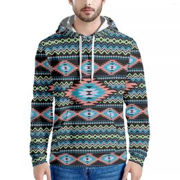 Men's Casual Shirts Abstract Print Fashion Tribal Style Polynesian Hoodie Sweatshirt Long Sleeve Slim Men's Fall/Winter