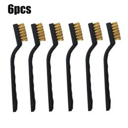 6pcs/set Mini Metal Remove Rust Brushes Brass Cleaning brushes Polishing Metal Brushes Cleaning Tools Home Kits wire brush