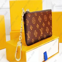 High quality Genuine Leather Coin Purse Luxury design Portable KEY P0UCH wallet classic Men women Chain bag With dust bag and box 210R